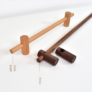 Mini drveni zavjese rod s ljepilnom montažom — materijal: drvo, marka Other, stil Other
