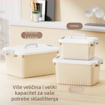 Kutija za pohranu velikog kapaciteta od čvrstog plastika, za užine, knjige, igračke i odjeću