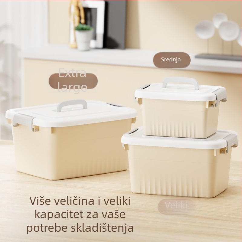 Kutija za pohranu velikog kapaciteta od čvrstog plastika, za užine, knjige, igračke i odjeću