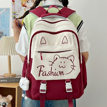 Unisex školska torba od najlona, s naramenicama s zračnom podrškom, otporna na habanje i zaštita od krađe, životinjski uzorak