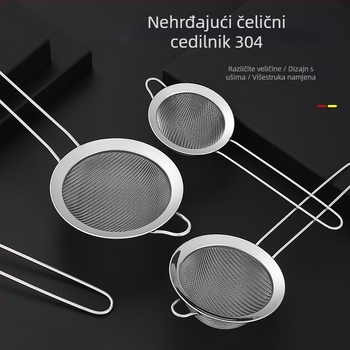 Jy-mfs-001 Sito za brašno, 304 nehrđajući čelik, ojačana mreža, ručna upotreba, moderni minimalistički stil