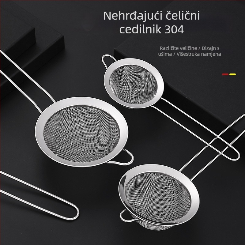 Jy-mfs-001 Sito za brašno, 304 nehrđajući čelik, ojačana mreža, ručna upotreba, moderni minimalistički stil