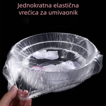 Jednokratna torba za umivaonik, plastična, vodootporna, s toplinskim zatvaranjem ruba, 100% čisti materijal, težina 0,1-0,3 kg