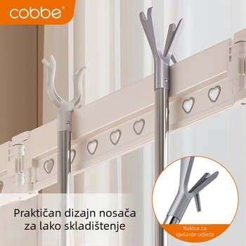 Izvlačna kukica za sušenje od nehrđajućeg čelika za balkon, moderan minimalistički stil (Cobbe/Cabei, 2023)