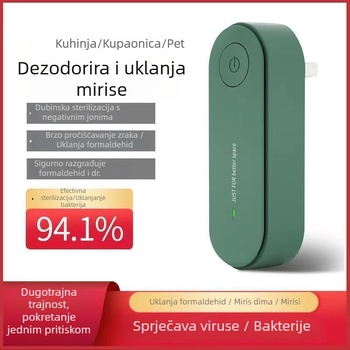 Pročišćivač zraka s negativnim ionima i uklanjanjem formaldehida, protok zraka 50 m³/h, buka ≤ 36 dB, pogodan za do 10 m², kombinirani filter