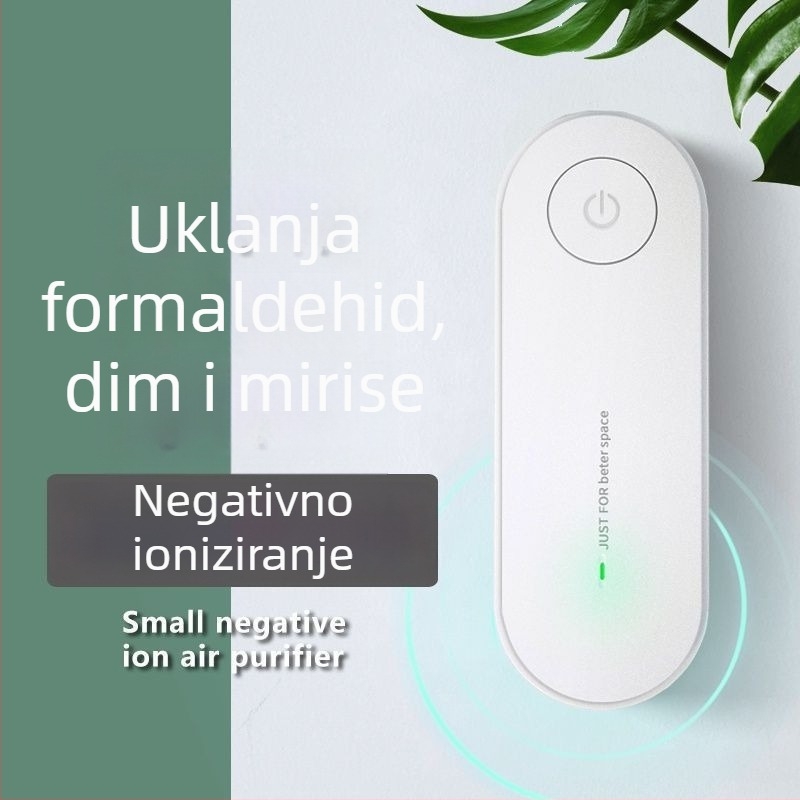 Pročišćivač zraka s negativnim ionima i uklanjanjem formaldehida, protok zraka 50 m³/h, buka ≤ 36 dB, pogodan za do 10 m², kombinirani filter