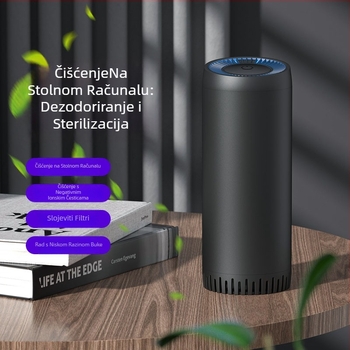 Automobilski pročišćivač zraka | kućište od aluminijske legure + ABS (Model YJ-01; USB snaga 3W; koncentracija negativnih iona 1 600 000; napon 5V)