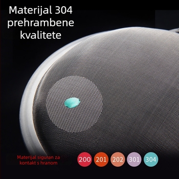 Sito za brašno s držalom – nehrđajući čelik 304, ojačani okvir, ultra-fino sito s mrežom 60