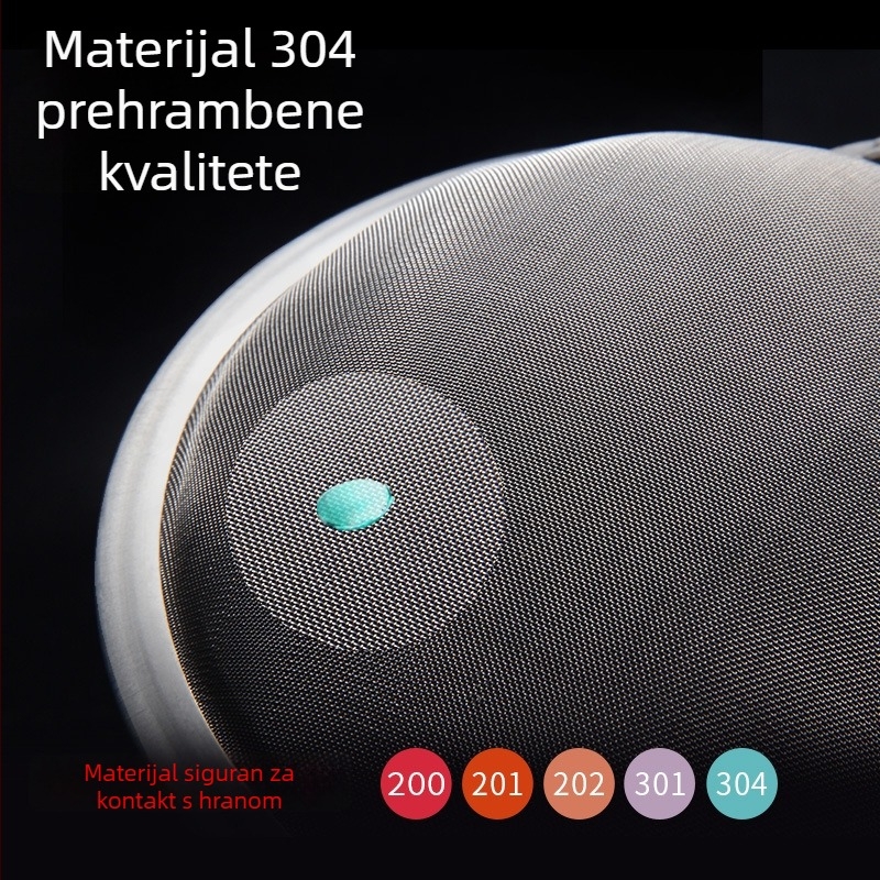 Sito za brašno s držalom – nehrđajući čelik 304, ojačani okvir, ultra-fino sito s mrežom 60