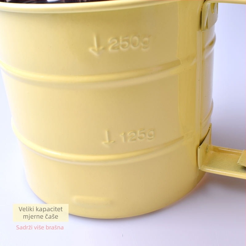 Ručna mrežica za brašno, nehrđajući čelik, alat za pečenje