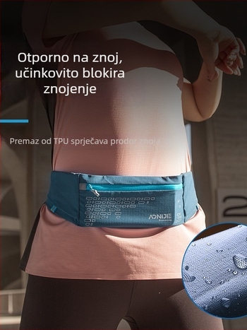 Tašna oko struka s bocom za vodu za trčanje, Aonijie, najlon i spandex, vodootporna, ultra lagana, suho-mokro odvajanje, unisex, vanjski sportovi