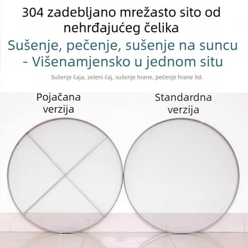 304 nehrđajuće čelično ojačano sito za sušenje, pogodno za pečenje, sušenje korice citrusa te čajnih listova, hlađenje i sazrijevanje