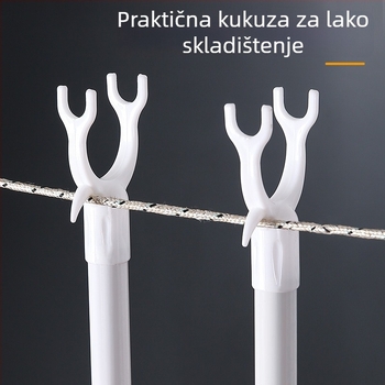 Plastična vilica za sušenje odjeće za balkon – prijenosni stalak, moderni minimalistički dizajn (Materijal: Plastika; Svrha: Sušenje na balkonu; Stil: Moderni minimalistički dizajn)