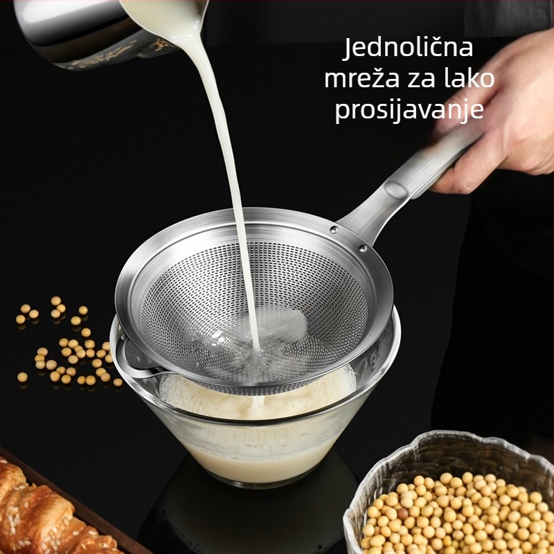 304 nehrđajući čelik – fino sito za kuhinju s jednim kukom, zaštita od opeklina, moderan stil