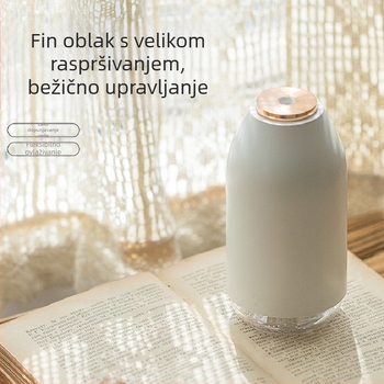 SUMIE Ultrazvučni stolni ovlaživač, USB napajanje, dva izlaza magle, spremnik ≤0,5 L, pogodan za 10–20 m², snaga 2 W