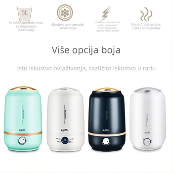 Ultrazvučni ovlaživač s aromaterapijom i pročišćivačem zraka, spremnik 2.6-4.0 L, pokriće 31-40 m², 8+ sati tajmer, 25W