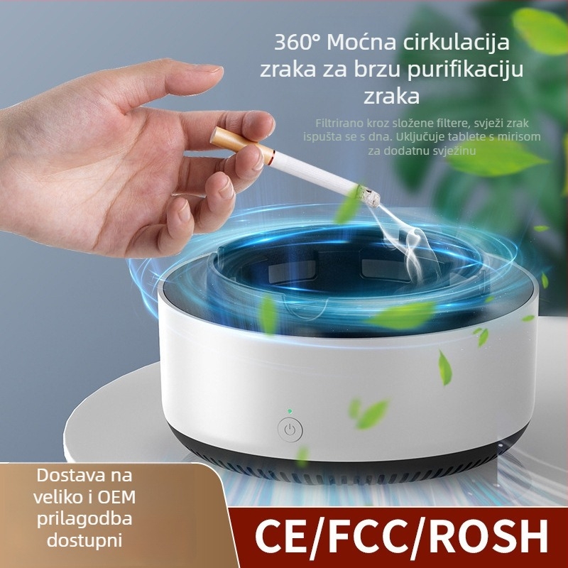 Pročišćivač zraka za dim – negativni ioni, tih (<36 dB), 50 m³/h, pogodna za 11–20㎡, nordijski stil, jednofilter za kućnu upotrebu