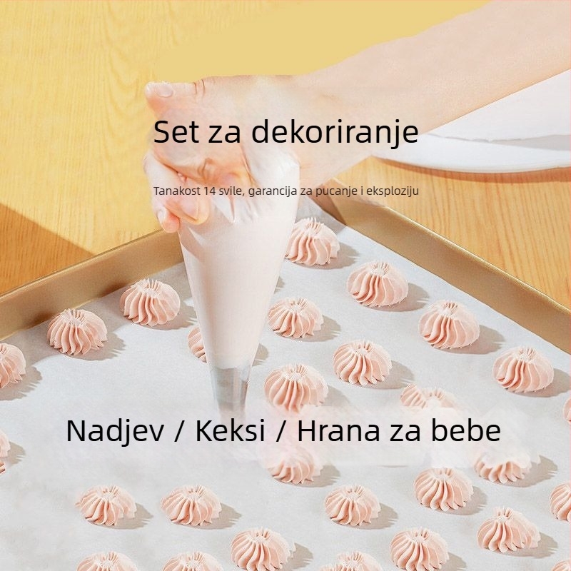 Jednokratna debela vrećica za ukrašavanje i nastavci – PET materijal, kompletan set za pečenje, moderni minimalistički stil