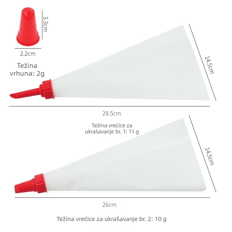 Set vrećica za ukrašavanje za kućno pečenje – EVA.PP materijal; nastavci/vrećice za ukrašavanje; izlazak na tržište 2022; moderni jednostavni stil