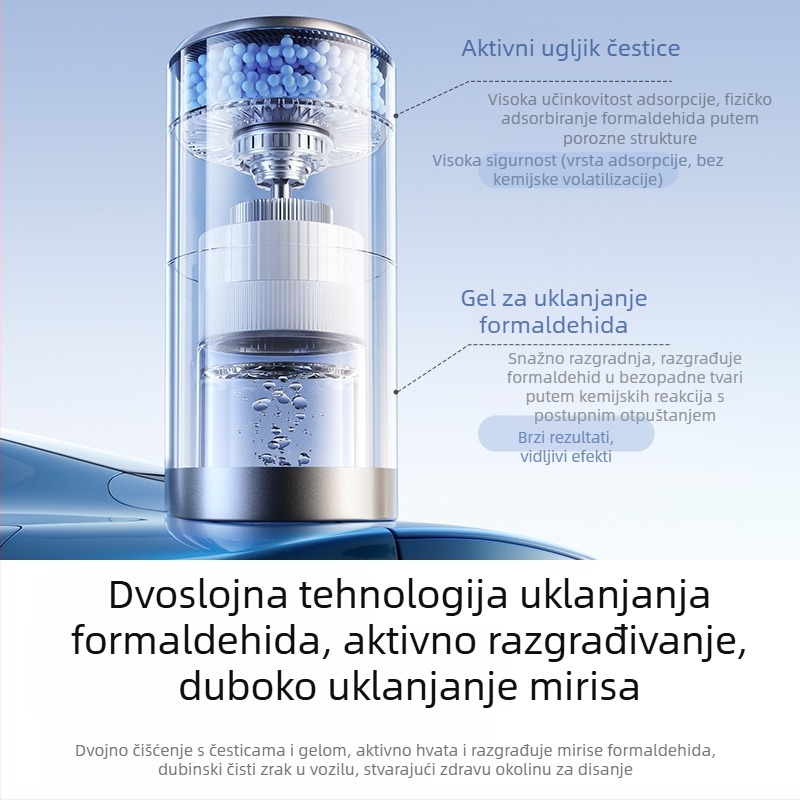 BASEUS DT mikromolekularni dvostruko djelotvorni dezodorant za automobil – pročišćivač zraka, model BS-CZ012, za sva vozila, težina 560