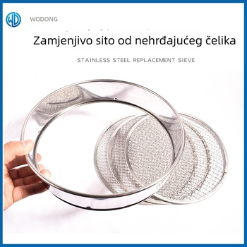 Set sita od nehrđajućeg čelika s izmjenjivom mrežom za vrtni tlo i kompost; za bonsai i vrtlarenje; sito za pijesak i kamenje, mreže 1–12
