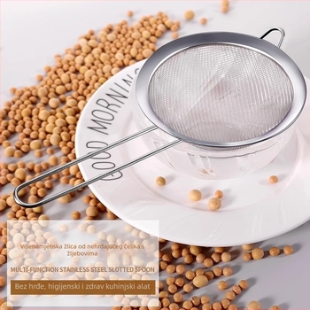 Nehrđajući čelik — ručno sito i mrežasta cjediljka za brašno; za filtriranje ptičjeg gnijezda i ostataka sojinog mlijeka; brenda QN; prilagodba i otisak logotipa dostupni