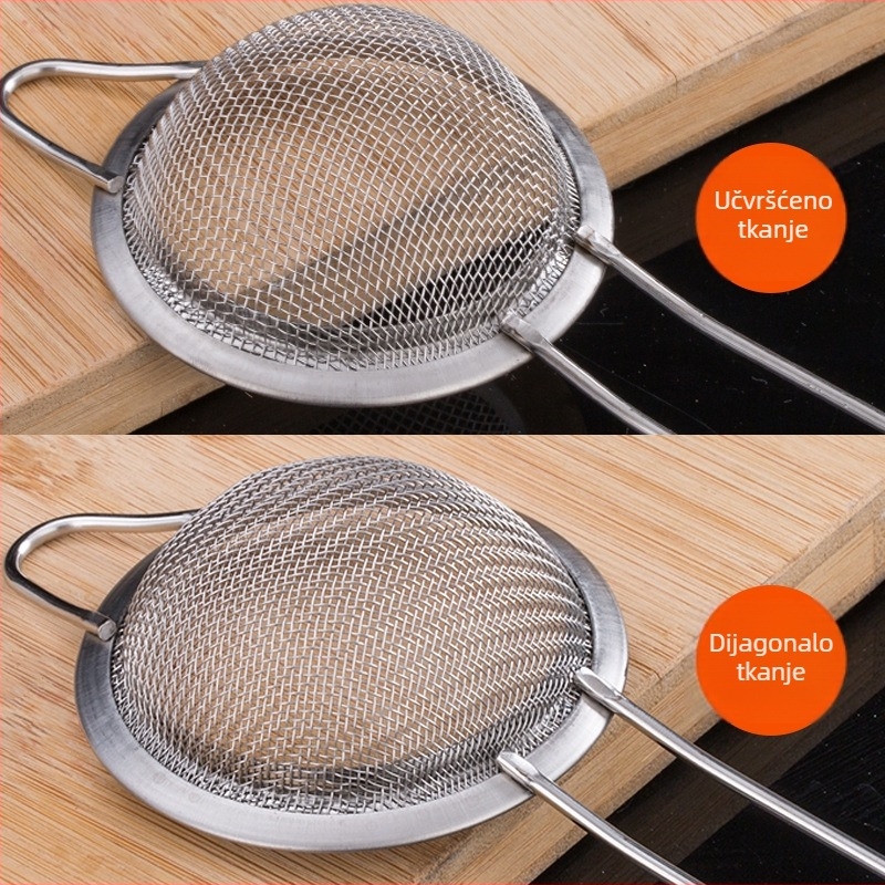 Nerđajući čelik kuhinjsko cjedilo s mrežom ravnog uzorka twill, s jednim kukom i zaštitom od opeklina, novi kineski stil, izlazak ljeta 2020.