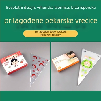 Jednokratna vrećica za ukrašavanje, prehrambene kvalitete PE, prozirna trokutasta vrećica za kremu