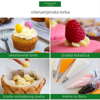 Jednokratna vrećica za ukrašavanje, prehrambene kvalitete PE, prozirna trokutasta vrećica za kremu