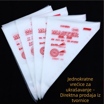 Debljom jednokratna velika vrećica za ukrašavanje kremom, tortama i kolačima – prehrambena kvaliteta