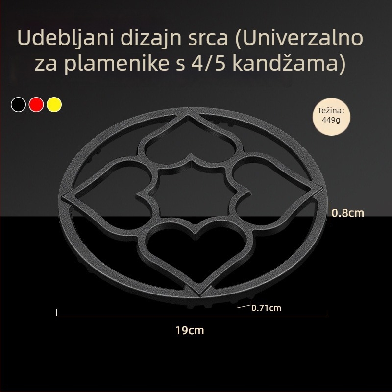 Željezni držač za lonce za plinski štednjak — bez montaže, moderni minimalistički dizajn, pomoćni stalak za lonce, lansiran 2024