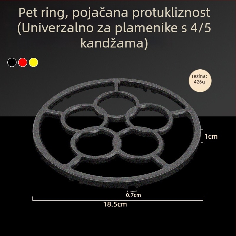 Željezni držač za lonce za plinski štednjak — bez montaže, moderni minimalistički dizajn, pomoćni stalak za lonce, lansiran 2024