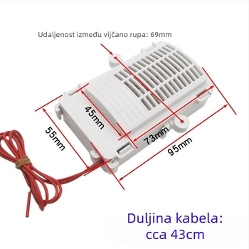 Ormar za dezinfekciju posuđa, protok zraka 50 m³/h, buka do 36 dB, pokrivenost do 10 m², kompozitni filter