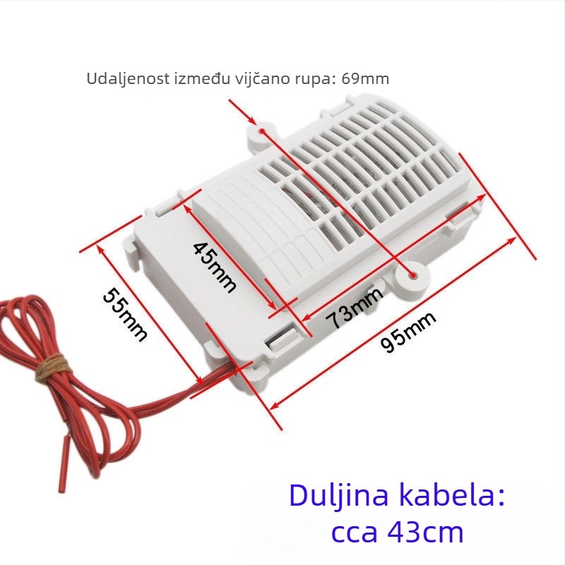 Ormar za dezinfekciju posuđa, protok zraka 50 m³/h, buka do 36 dB, pokrivenost do 10 m², kompozitni filter