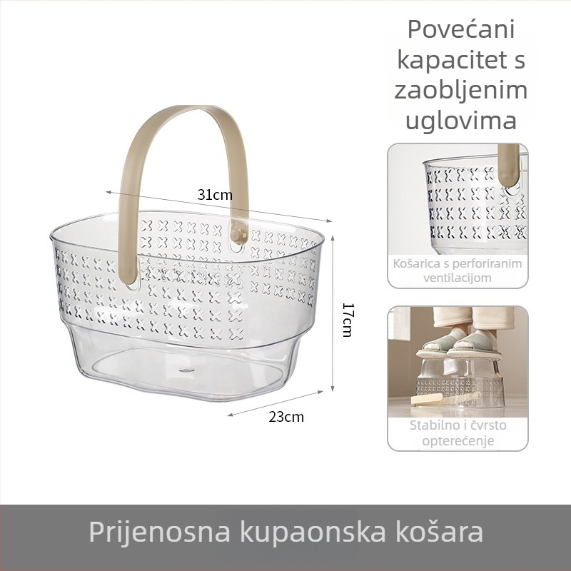 FaSoLa Kupaonica Koš za skladištenje, Prijenosni Organizator za Kozmetiku s Odvodnjavanjem, Moderan Minimalistički Dizajn, Materijal ZF-319