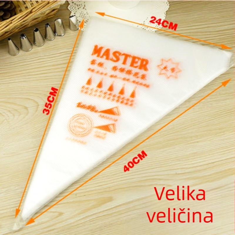 HDPE dekorativna vrećica za ukrašavanje, 100 kom./pak., Yu Long, prehrambene kvalitete, za cijev i ukrašavanje cvijeća
