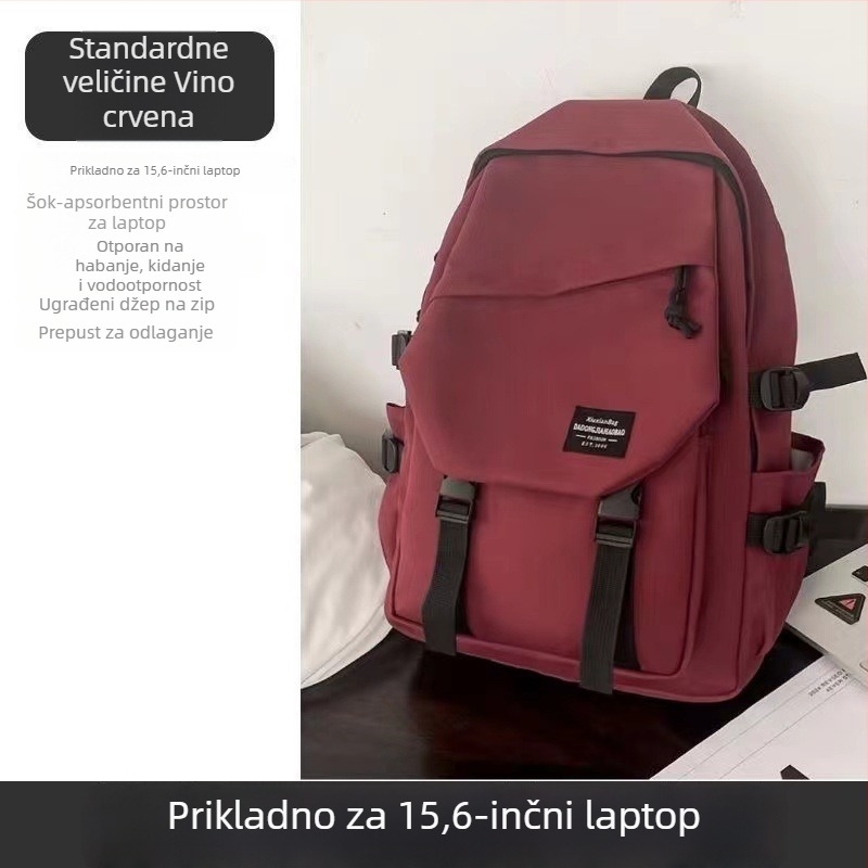 Unisex ruksak – moderan korejski stil, proširivi dizajn, najlon konstrukcija, zakrivljene naramenice (Ključne specifikacije: najlon; proširivi dizajn; zakrivljene naramenice)
