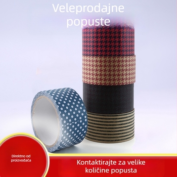 Ljepilo traka za pakiranje od Kraft papira s ljepilom na bazi tkanine, visoka viskoznost, otpornost na temperature 0-70°C, pogodna za pakiranje i zatvaranje