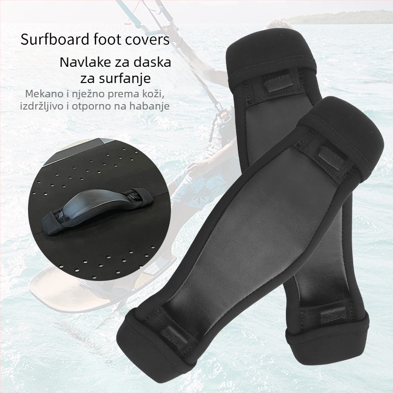 Surfboard dodaci: fiksni ulošci za stopala za hidrofoil, debeli protuklizni kaiševi, najlon konstrukcija, Weaver