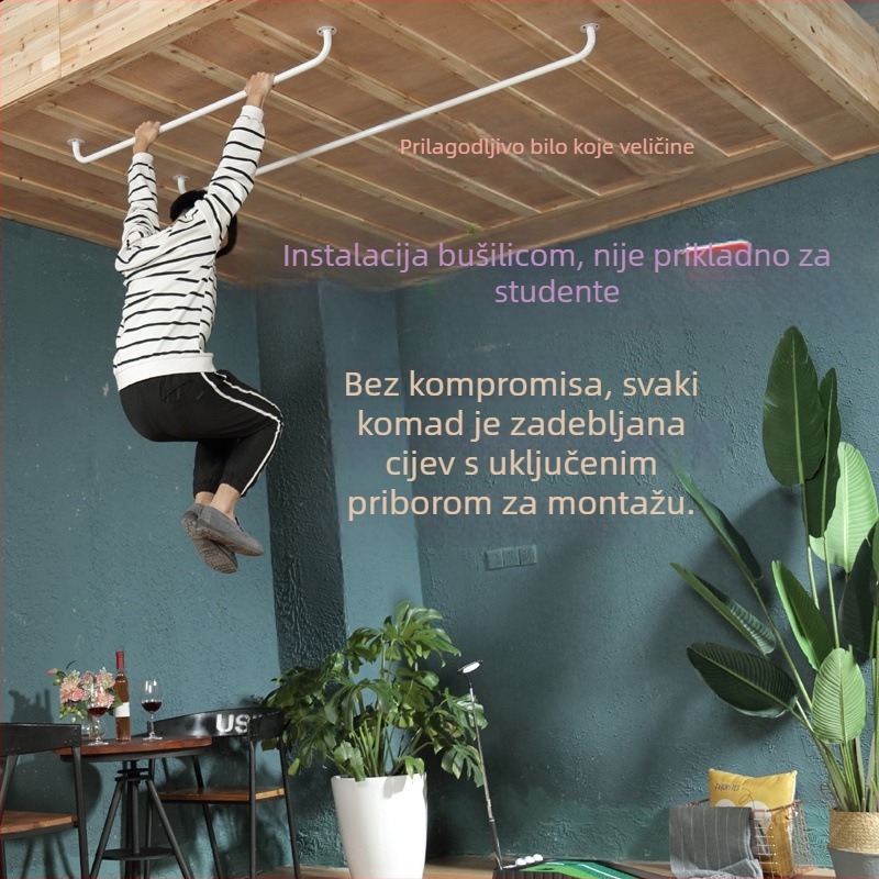 U‑oblikovana šipka za sušenje odjeće, fiksirana jednopolna, za unutarnju i vanjsku uporabu