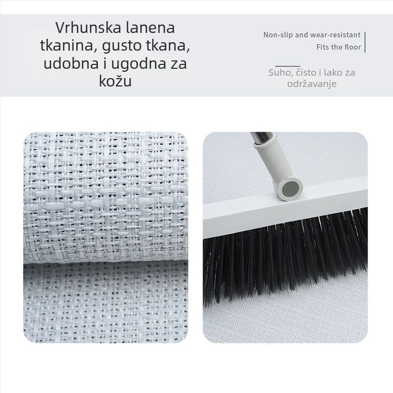 Kružni prostirač od lana, za kupaonicu i kuhinju, upijajući, s motivom crtane tikve