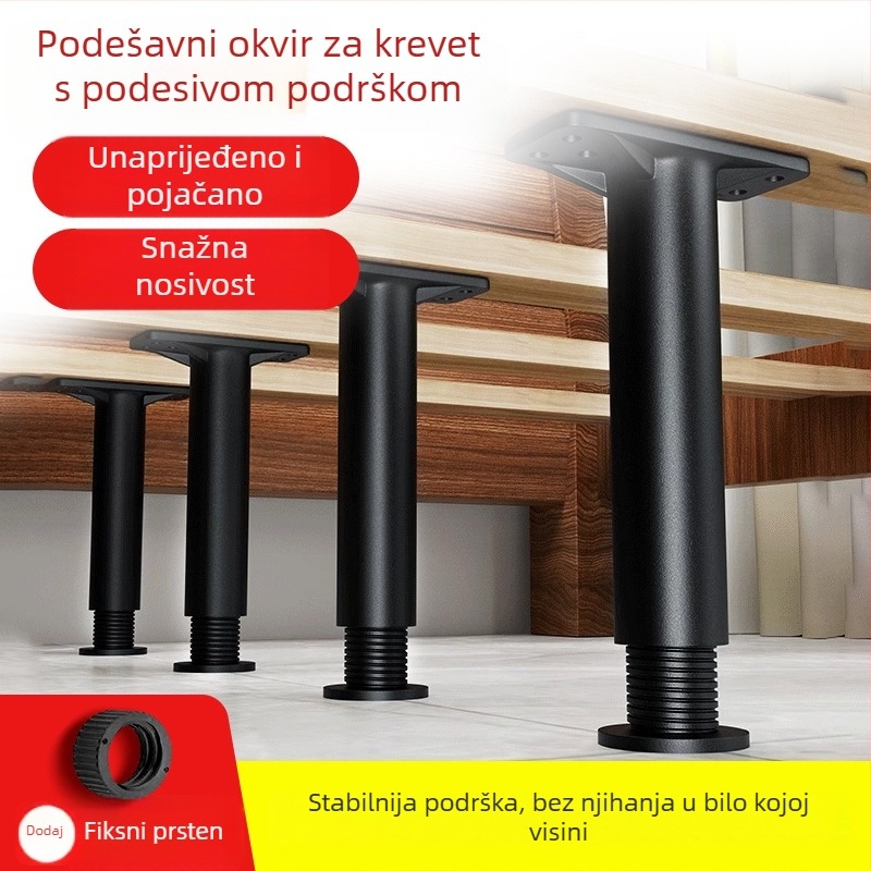 ZCJ okvir za potporu ploče kreveta – plast, nosivost 500 kg, moderni minimalistički dizajn