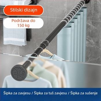 Bez bušenja: nosač šipke ispod sudopera, držač za kuhinjsku drez, 201 nehrđajući čelik