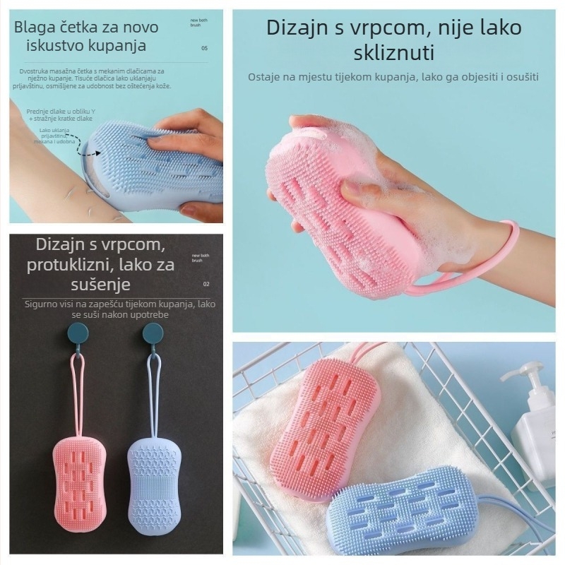 Silikonska spužva za čišćenje leđa – kupaonica – Unique