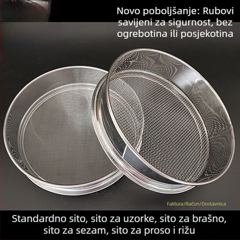 Nehrđajući čelično sito za brašno s finom mrežicom za prosijavanje brašna, riže i ljuskica heljde