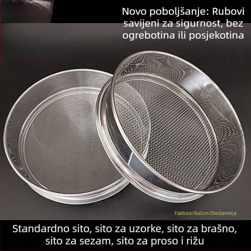 Nehrđajući čelično sito za brašno s finom mrežicom za prosijavanje brašna, riže i ljuskica heljde