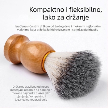 Set četke za brijanje sa stalkom i zdjelom - Nehrđajući čelik - Tanizaki