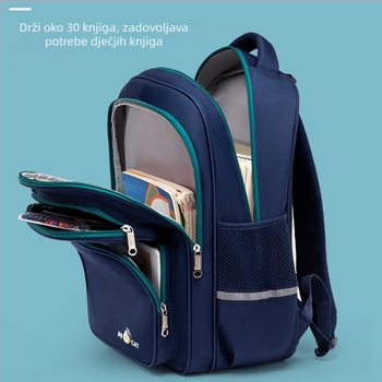Školski ruksak za osnovnu školu – ultra-lagan, zaštita kralježnice, vodootporan Oxford materijal, ergonomski stražnji panel, za 3-4. razred