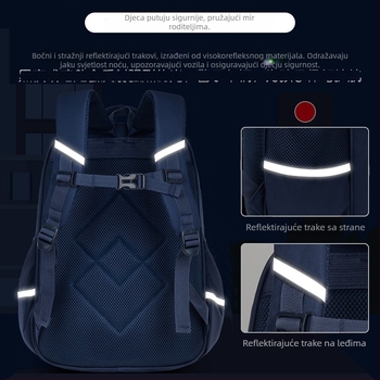 Školski ruksak za osnovnu školu – ultra-lagan, zaštita kralježnice, vodootporan Oxford materijal, ergonomski stražnji panel, za 3-4. razred