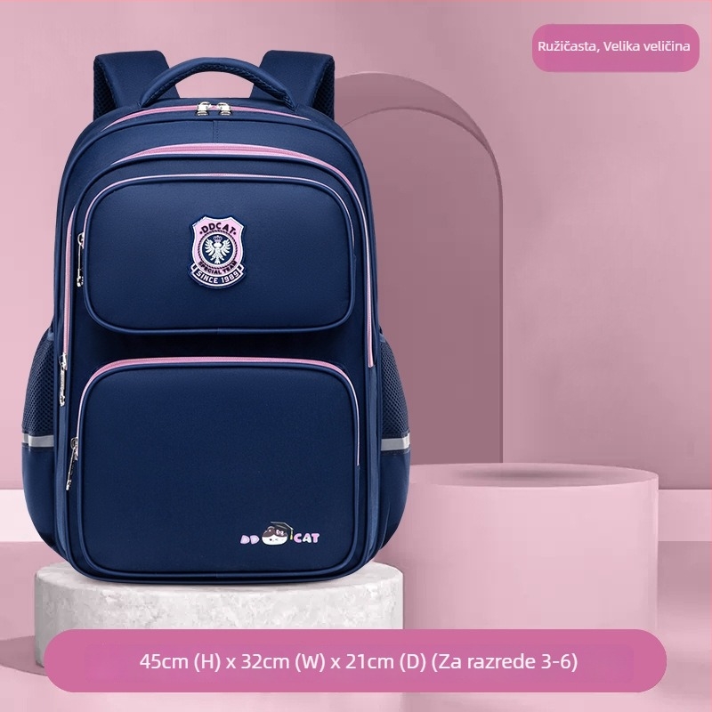 Školski ruksak za osnovnu školu – ultra-lagan, zaštita kralježnice, vodootporan Oxford materijal, ergonomski stražnji panel, za 3-4. razred